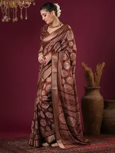 Anouk Floral Zari Sungudi Saree