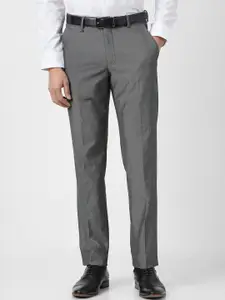 Van Heusen Men Textured Slim Fit Trousers