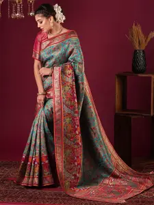 Anouk Floral Banarasi Saree