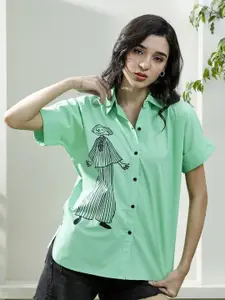 Athena Women Printed Casual Shirt