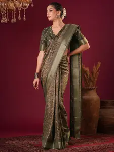 Anouk Women Floral Zari Silk  Saree