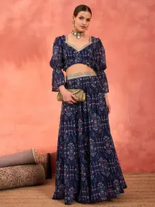 Shae by SASSAFRAS Printed Sequinned Ready to Wear Lehenga &