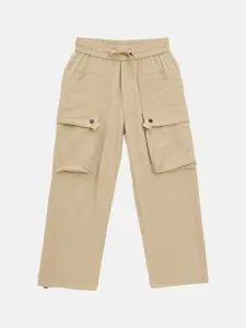 Blue Giraffe Boys Mid-Rise Pure Cotton Track Pants