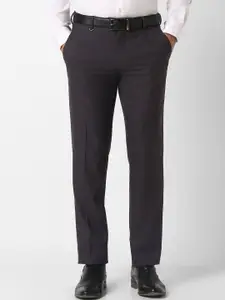Van Heusen Men Checked Slim Fit Trousers