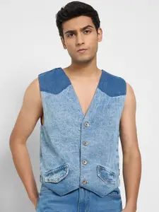 SF JEANS by Pantaloons Men Crop Denim Jacket