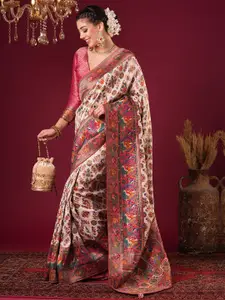 Anouk Ethnic Motifs Woven Design  Banarasi Saree