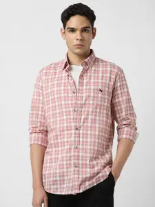 Van Heusen Sport Men Slim Fit Tartan Checks Checked Casual Shirt