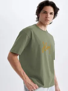Moda Rapido Men Printed Drop-Shoulder Sleeves T-shirt