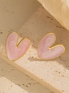 KRENOZ Heart Shaped Studs Earrings