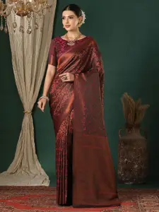 Satrani Woven Design Zari Pure Silk Saree