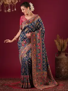 Anouk Floral Banarasi Saree