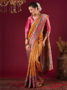 Anouk Ethnic Motifs Woven Design Banarasi Saree