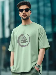 Moda Rapido Men Printed Drop-Shoulder Sleeves T-shirt