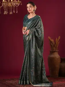 Anouk Floral Zari Silk Blend Sungudi Saree