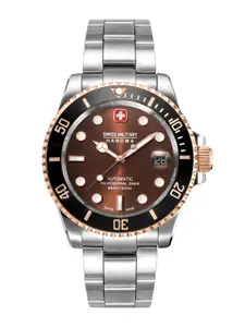 SWISS MILITARY HANOWA Men Embellished Dial & Stainless Steel Automatic Swiss Made Watch