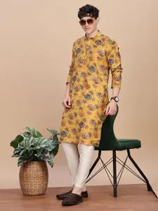 Anouk Men Ethnic Motifs Printed Thread Work Kurta
