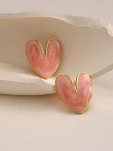 VAGHBHATT Heart Shaped Studs Earrings