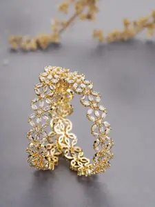 Opal Touch Set Of 2 Gold-Plated AD Studded Bangles