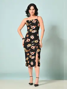 IUGA Floral Print Bodycon Dress