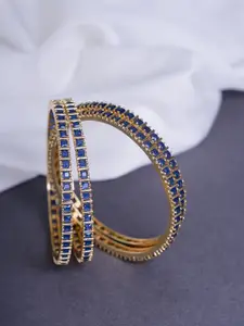 Opal Touch Set Of 4 Gold-Plated AD Studded Bangles