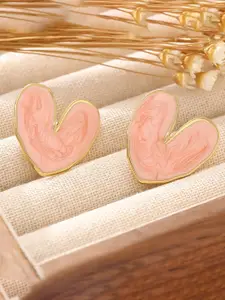 KRENOZ Heart Shaped Studs Earrings