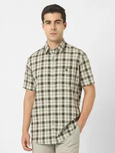 Van Heusen Sport Men Slim Fit Tartan Checks Checked Casual Shirt