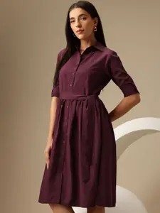 Chemistry Crepe Shirt Dress