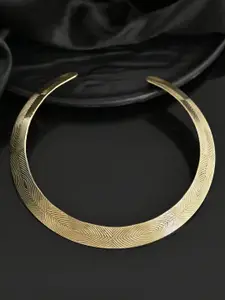 Silvermerc Designs Brass Gold-Plated Choker Necklace