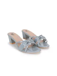 ZAIF Women Block Heel Sandals with Bows