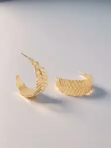 Accessorize Leaf Shaped Hoop Earrings