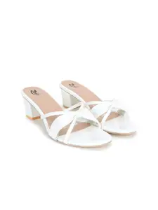 ZAIF Women Open Toe Block Heel Sandals