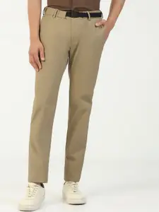 Blackberrys Men Slim Fit Low-Rise Cotton Trousers