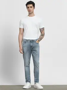 Mufti ss-25 Men Slim Fit Mid-Rise Heavy Fade Clean Look Cotton Stretchable Jeans