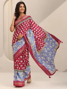 Libas Floral Silk Blend Saree