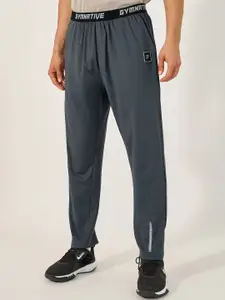 Styli Men Training Slim Fit Reflective Print Badge detail Track Pants