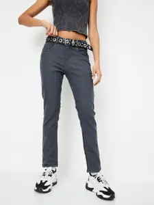max Women Slim Fit Low-Rise No Fade Cotton Non Stretchable Jeans
