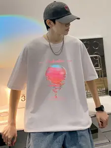 StyleCast x Revolte Men Graphic Round Neck Oversized Cotton T-shirt