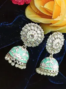 Anouk Gold Plated Artificial Beaded Dome Shaped Jhumkas