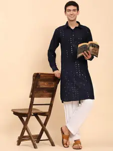Pro-Ethic STYLE DEVELOPER Men Regular Sequinned Kurta with Pyjamas