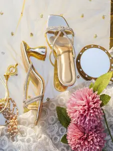 Froh Feet Embellished Open Toe Party Kitten Sandals