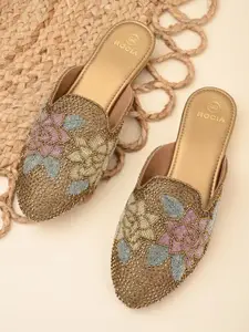 Rocia Women Ethnic Mojaris with Embroidered Flats