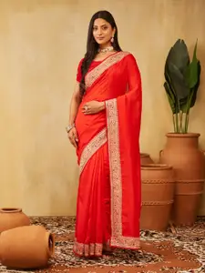 kasee Embroidered Silk Blend Saree