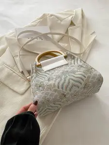 CORSICA Women Floral Textured Quilted Bucket Handheld Handbags