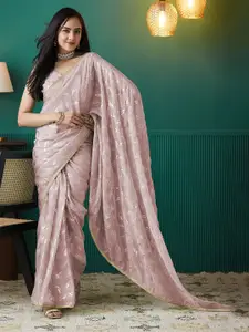 RACHNA Floral Printed Organza Saree