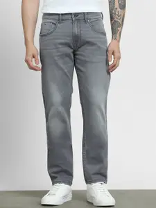 Mufti Men Straight Fit Mid-Rise Light Fade Stretchable Jeans