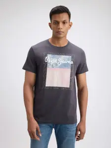 Pepe Jeans Men Printed Pure Cotton Slim Fit T-shirt