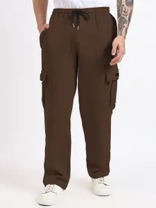 TOXA Men Baggy Fit Fleece Cargo Winter Track Pants