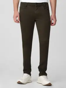 Mufti Men Dark Olive Super Slim Fit Superstretch Coloured Jeans