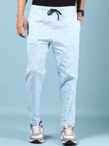 V-Mart Men Printed Cotton Mid-Rise Track Pants
