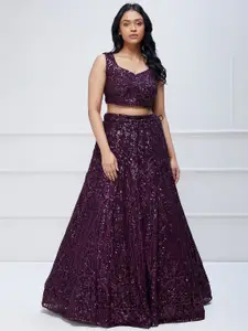 DIVASTRI Embellished Thread Work Semi-Stitched Lehenga & Unstitched Blouse With Dupatta